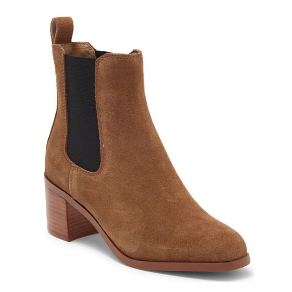 Steve Madden Women's Rhiannon Chelsea Boot Cognac Suede Size 8M - Picture 1 of 15
